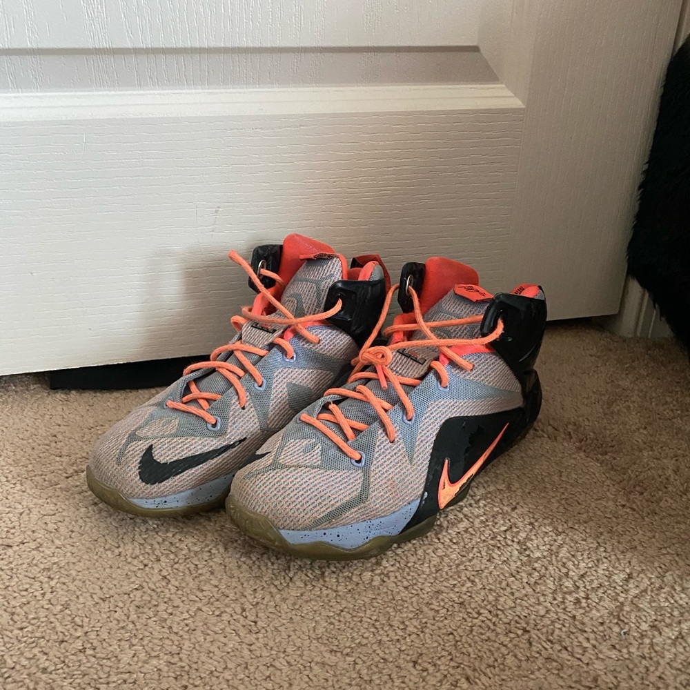 Light blue distressed Lebron XII Easter